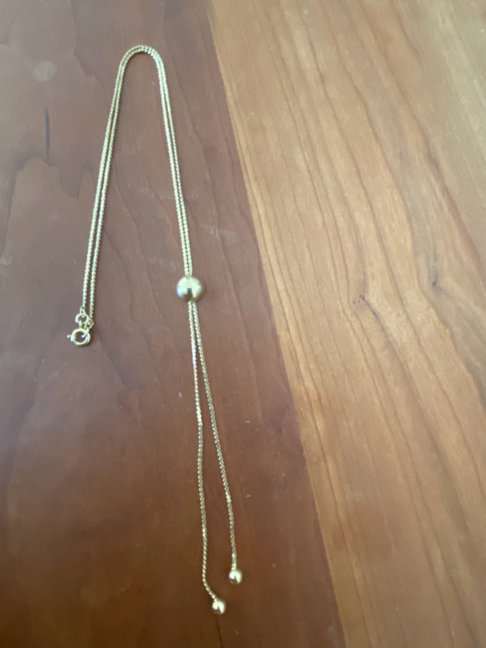 Gold-Filled Slide Bead Lariat Necklace